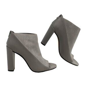 Vince Gray Peep Toe Heeled Ankle Booties | Size 9